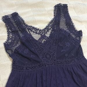 Free People Purple Lace Short Dress